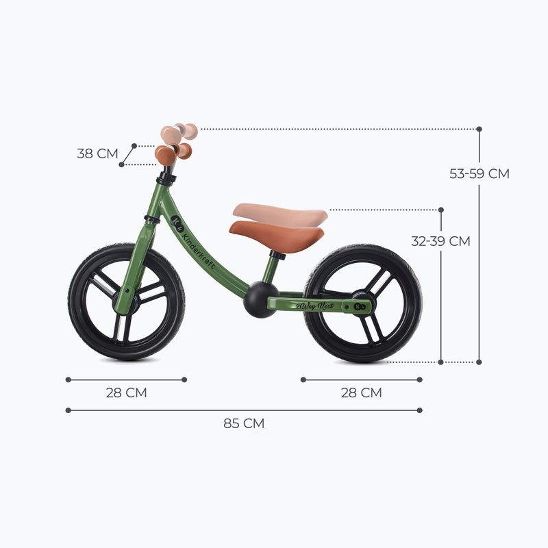 Bicicletta da jogging Kinderkraft 2Way Next verde chiaro 7