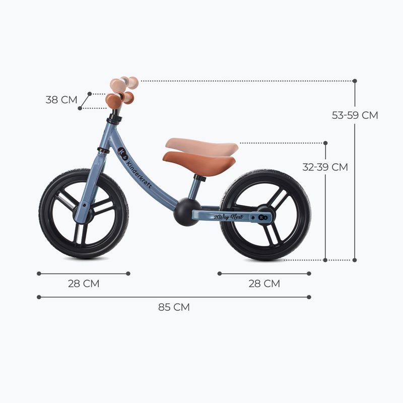 Bicicletta da fondo Kinderkraft 2Way Next blue sky 8