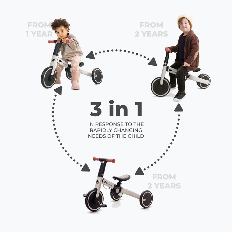 Triciclo Kinderkraft 4TRIKE grigio argento 9