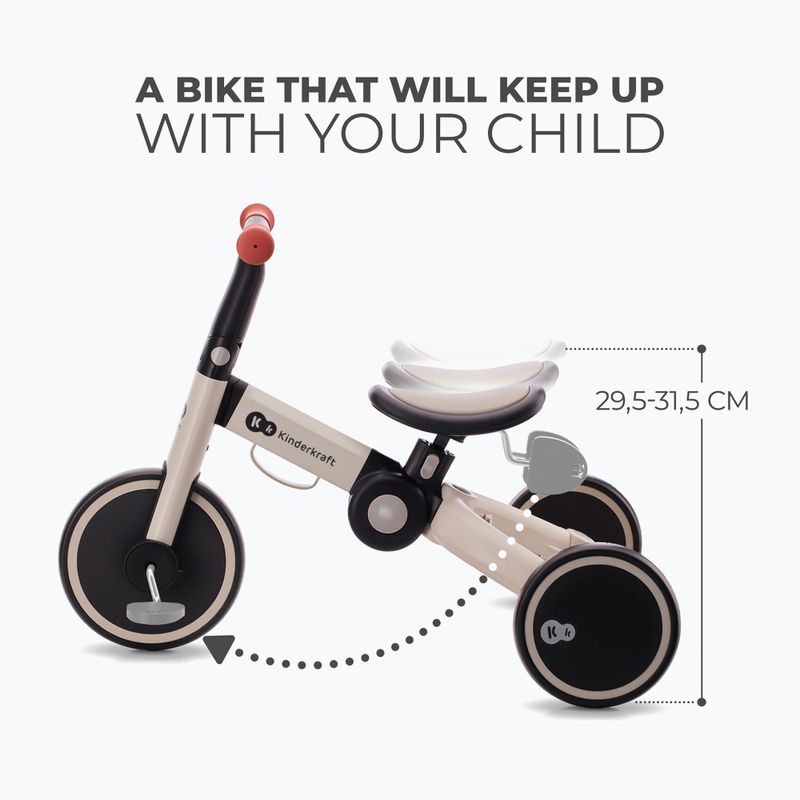 Triciclo Kinderkraft 4TRIKE grigio argento 10
