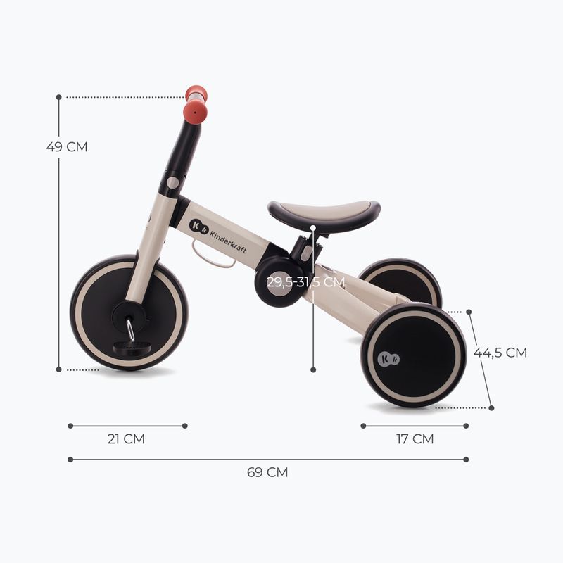Triciclo Kinderkraft 4TRIKE grigio argento 13