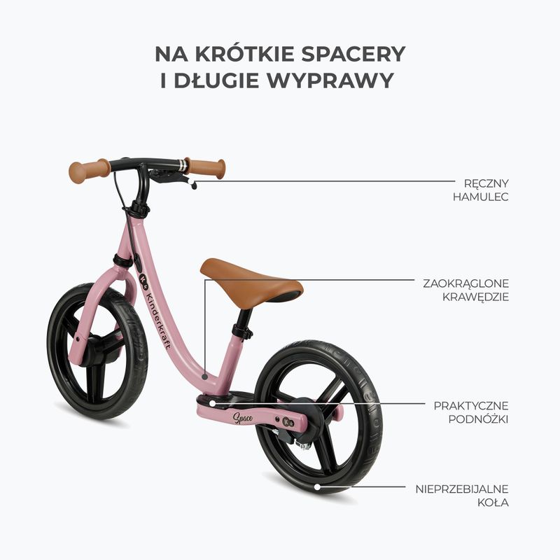 Kinderkraft bicicletta da fondo Space rosa intenso 7