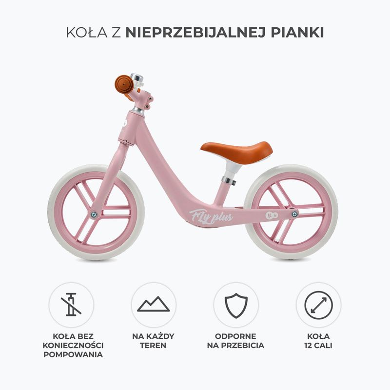 Bicicletta da fondo Kinderkraft Fly Plus rosa cipria 8