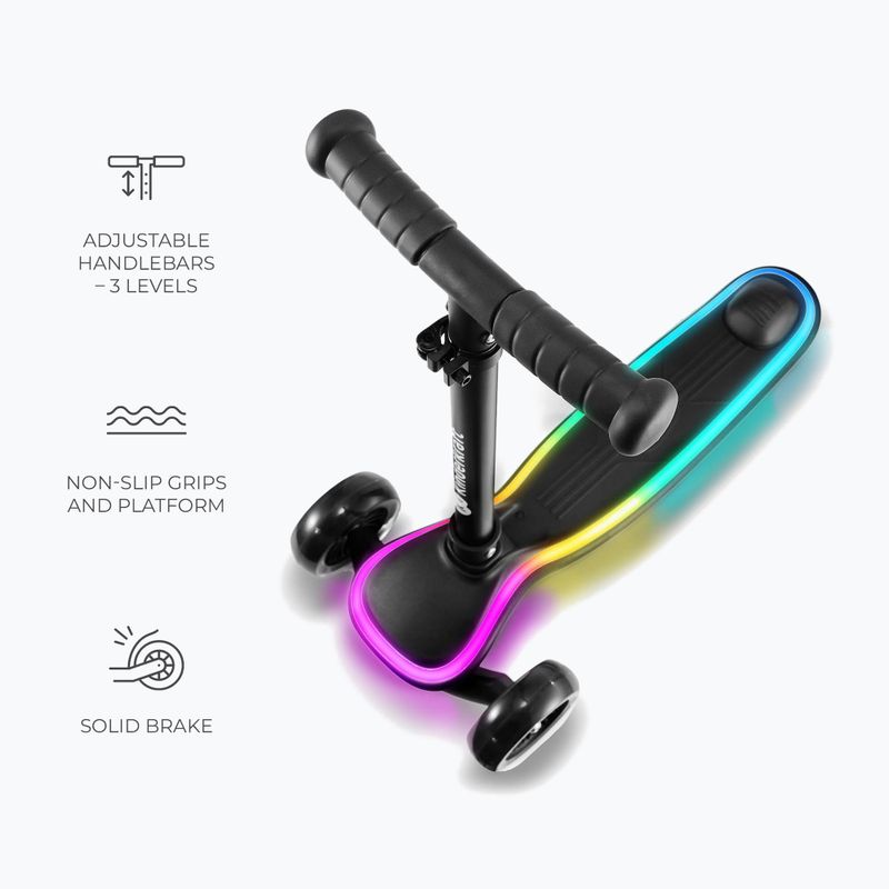 Monopattino a tre ruote per bambini Kinderkraft Raket black 7