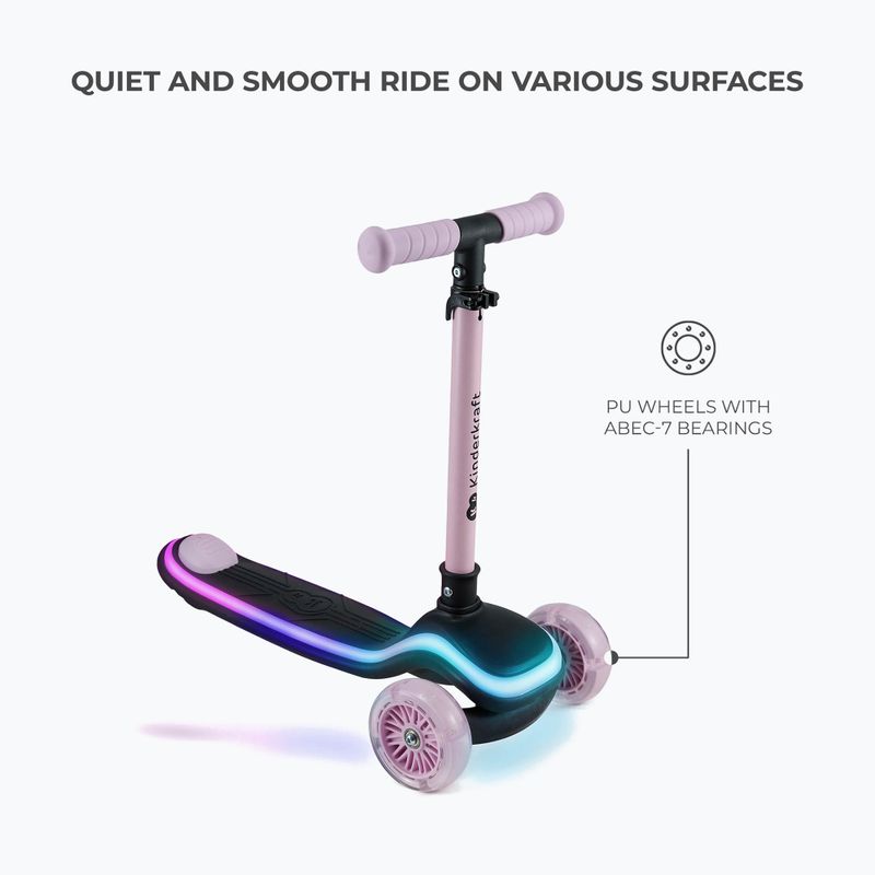 Monopattino a tre ruote per bambini Kinderkraft Raket pink 6