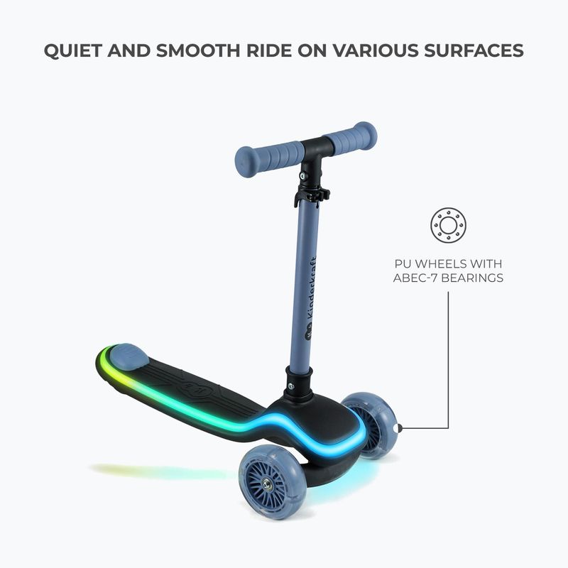 Monopattino a tre ruote per bambini Kinderkraft Raket blue 6