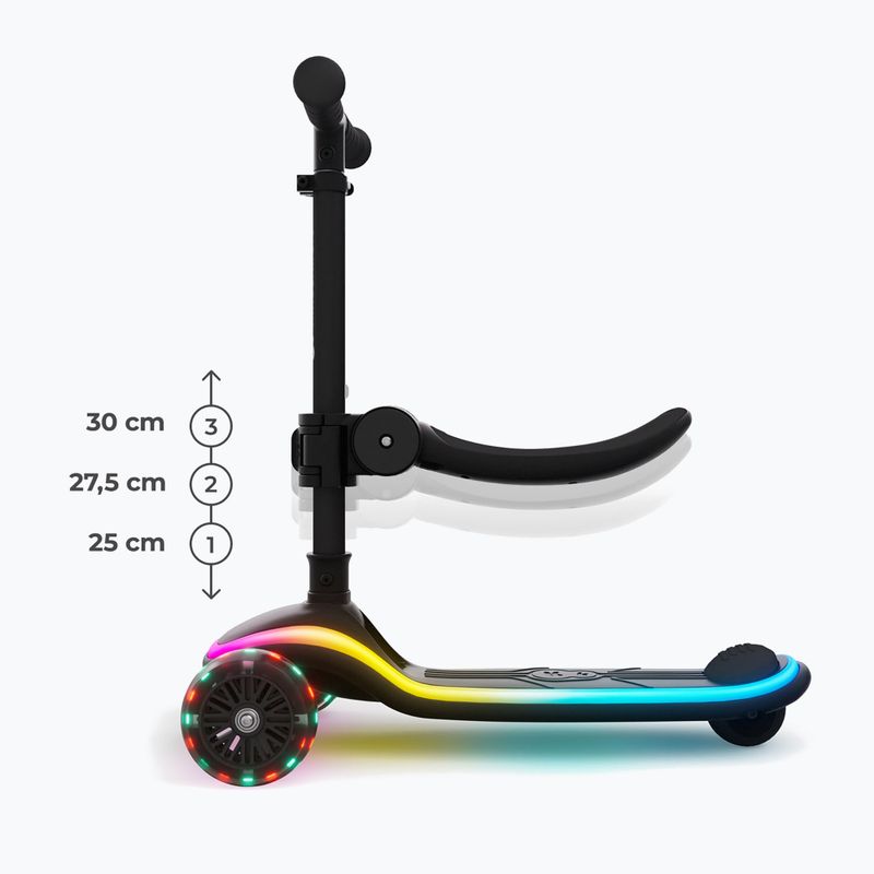 Monopattino a tre ruote per bambini Kinderkraft Raket Up black 11