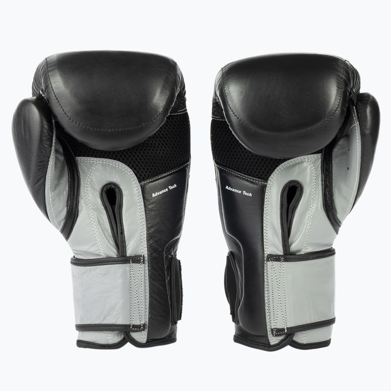 DBX BUSHIDO Guanti da boxe in pelle naturale Muay Thai nero ARB-431sz 2