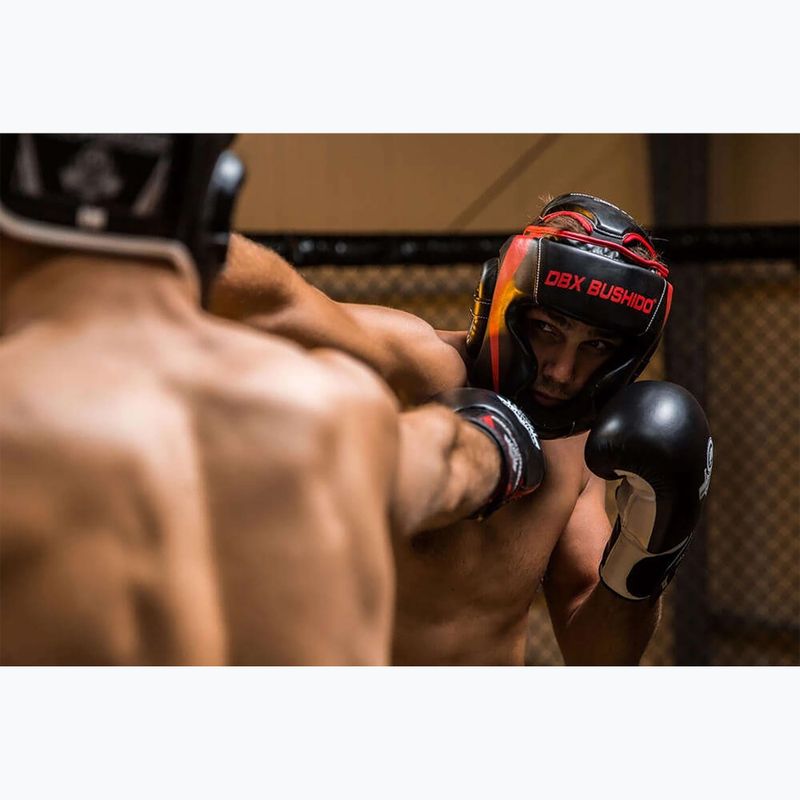 DBX BUSHIDO casco da boxe ARH-2190R nero/rosso 9