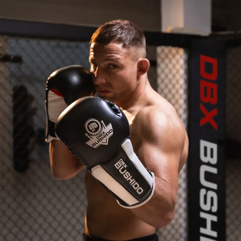 Guanti da boxe BDX BUSHIDO B-3W bianco/nero 15