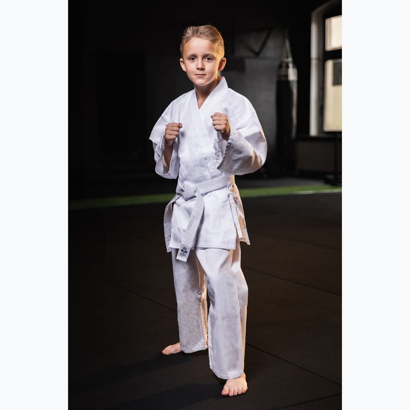 DBX BUSHIDO ARK-3102 karategi con cintura per bambini bianco 8
