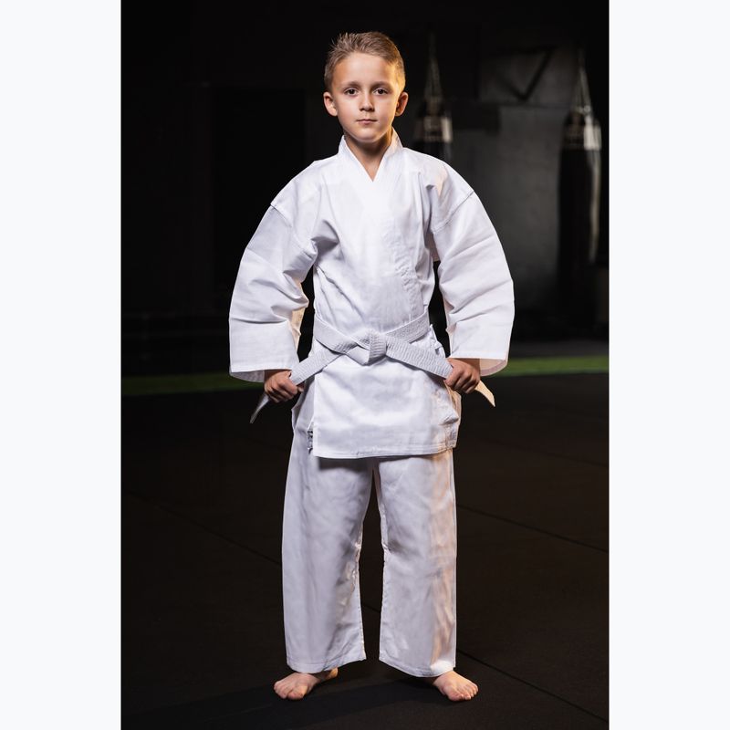 DBX BUSHIDO ARK-3102 karategi con cintura per bambini bianco 9