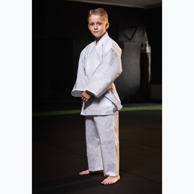 DBX BUSHIDO ARK-3102 karategi con cintura per bambini bianco 10