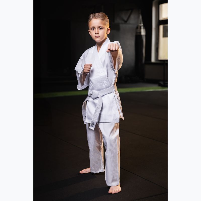 DBX BUSHIDO ARK-3102 karategi con cintura per bambini bianco 11