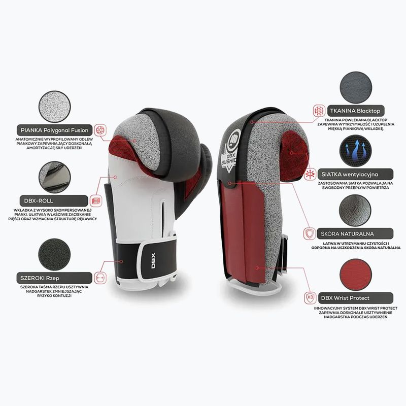 Guanti da boxe DBX BUSHIDO con sistema Wrist Protect nero Bb4 9