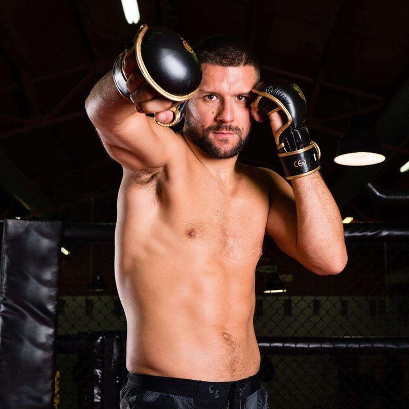 DBX BUSHIDO guanti da allenamento MMA in pelle nera Arm-2011D-L 10