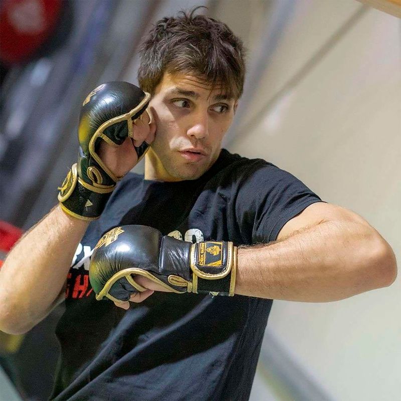 DBX BUSHIDO guanti da allenamento MMA in pelle nera Arm-2011D-L 13