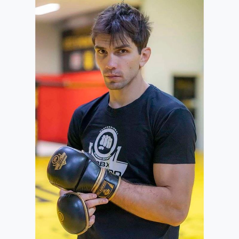 DBX BUSHIDO guanti da allenamento MMA in pelle nera Arm-2011D-L 14