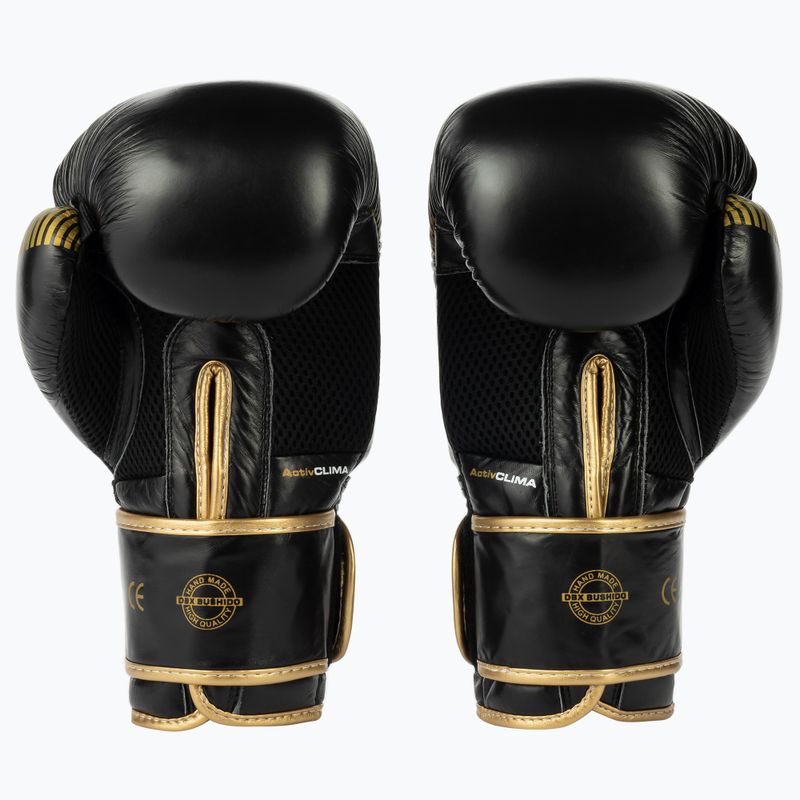 Guanti da boxe DBX BUSHIDO in pelle naturale nera B-2v13 2
