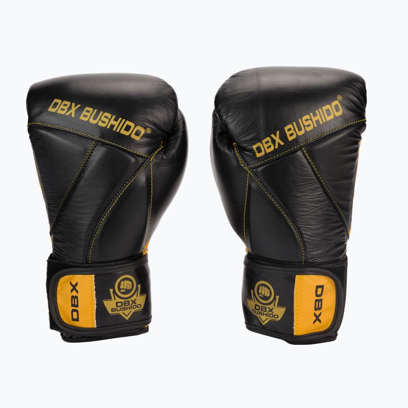 DBX BUSHIDO guantoni da boxe in pelle naturale neri B-2v14