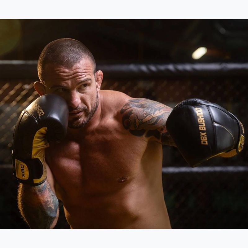 DBX BUSHIDO guantoni da boxe in pelle naturale neri B-2v14 14
