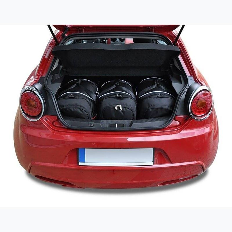 KJUST Alfa Romeo Mito Hatchback set di borse per il bagagliaio 2008-2018 3 pezzi nero. 11