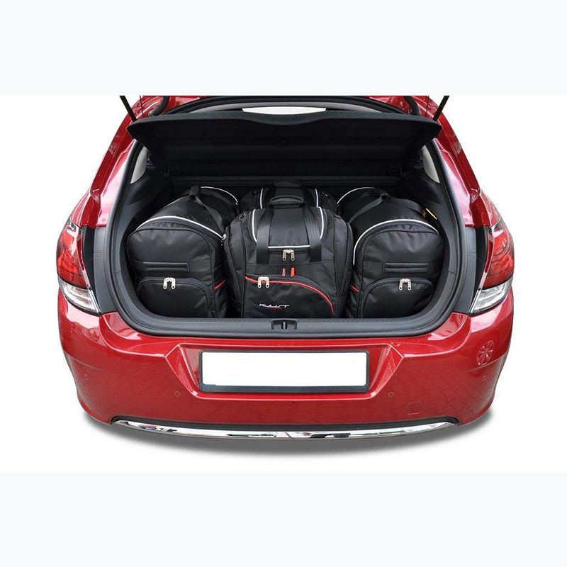 Set di borse per bagagliaio KJUST Citroen C4 Hatchback 2010-2017 4 pezzi nero 13