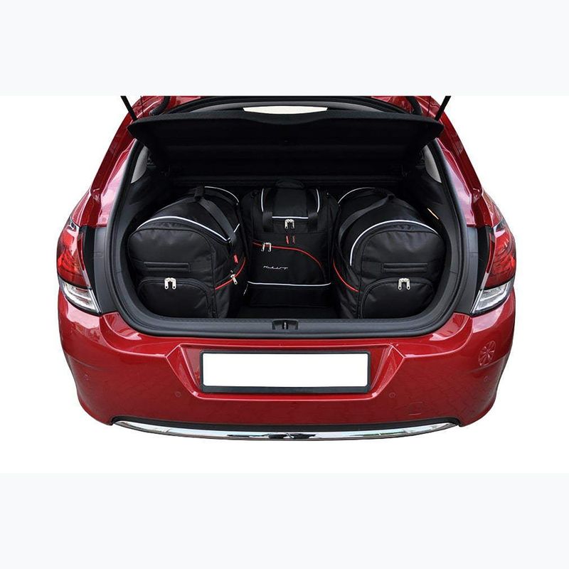Set di borse per bagagliaio KJUST Citroen C4 Hatchback 2010-2017 4 pezzi nero 14