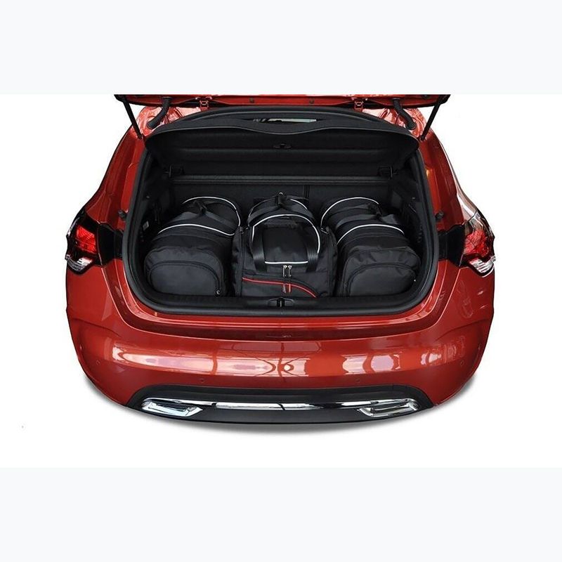 Set di borse da bagagliaio KJUST Citroen DS4 2011-2015 4 pezzi nero 14