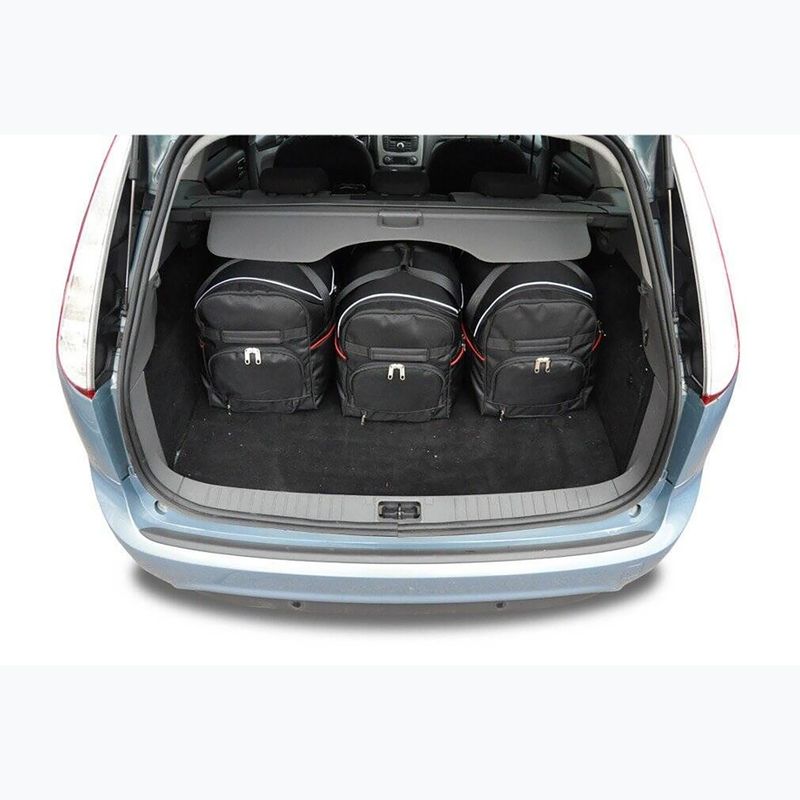 KJUST set di borse per bagagliaio Ford Focus station wagon 2004-2011 5 pezzi nero 12