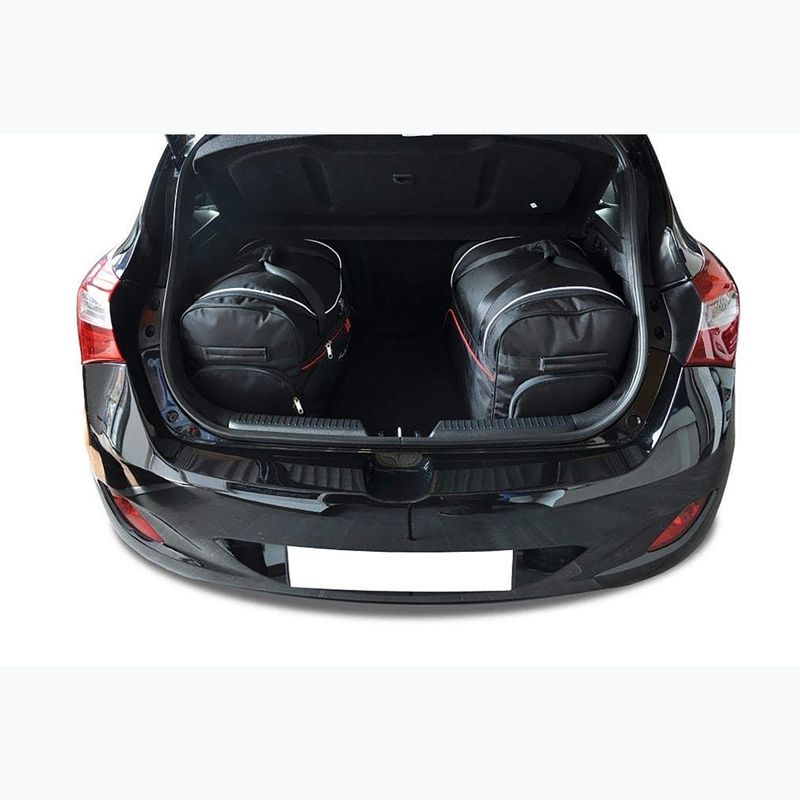 Set di borse per bagagliaio KJUST Hyundai I30 Hatchback 2012-2016 4 pezzi nero 13