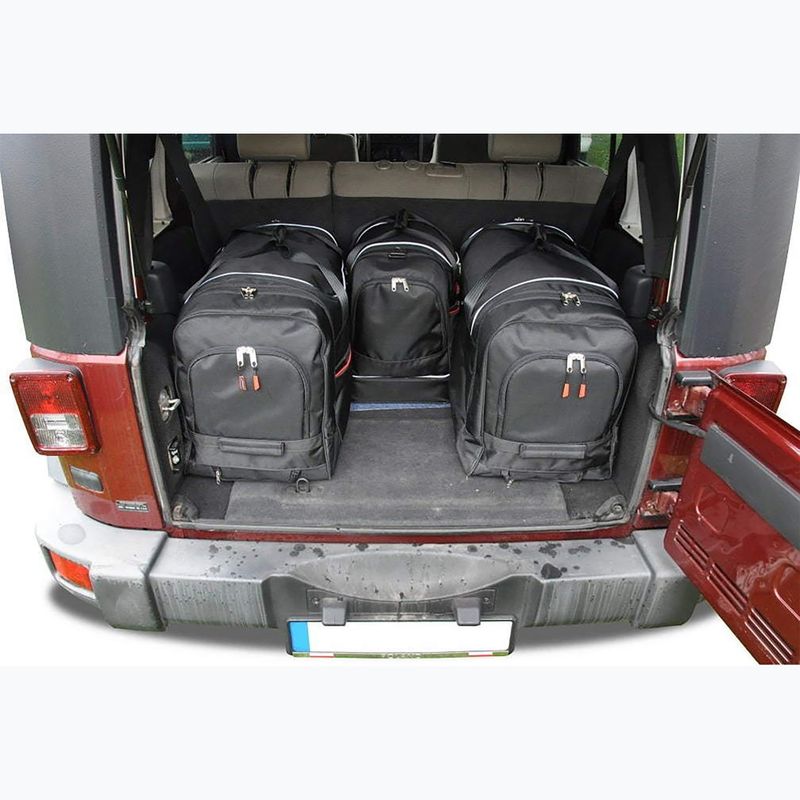 KJUST Jeep Wrangler 2007-2018 set di borse portabagagli 4 pezzi nero 15