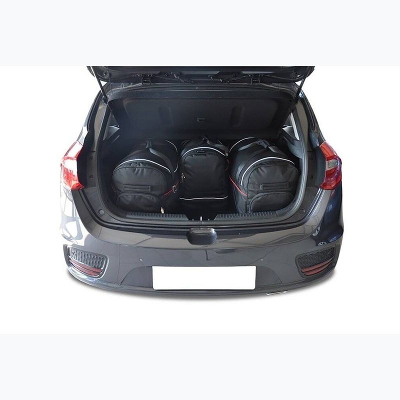 KJUST Kia Cee'D Hatchback set di borse per il bagagliaio 2012-2018 4 pezzi nero 17