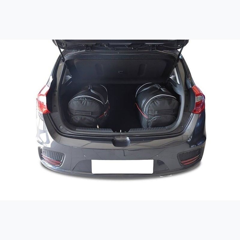 KJUST Kia Cee'D Hatchback set di borse per il bagagliaio 2012-2018 4 pezzi nero 18