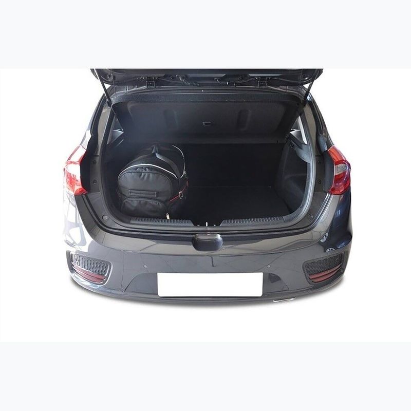 KJUST Kia Cee'D Hatchback set di borse per il bagagliaio 2012-2018 4 pezzi nero 19