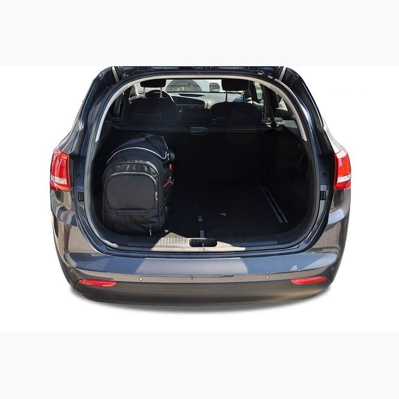 Kjust Set di borse portapacchi Kia Cee'D Kombi 2012-2018 4 pezzi nero 19