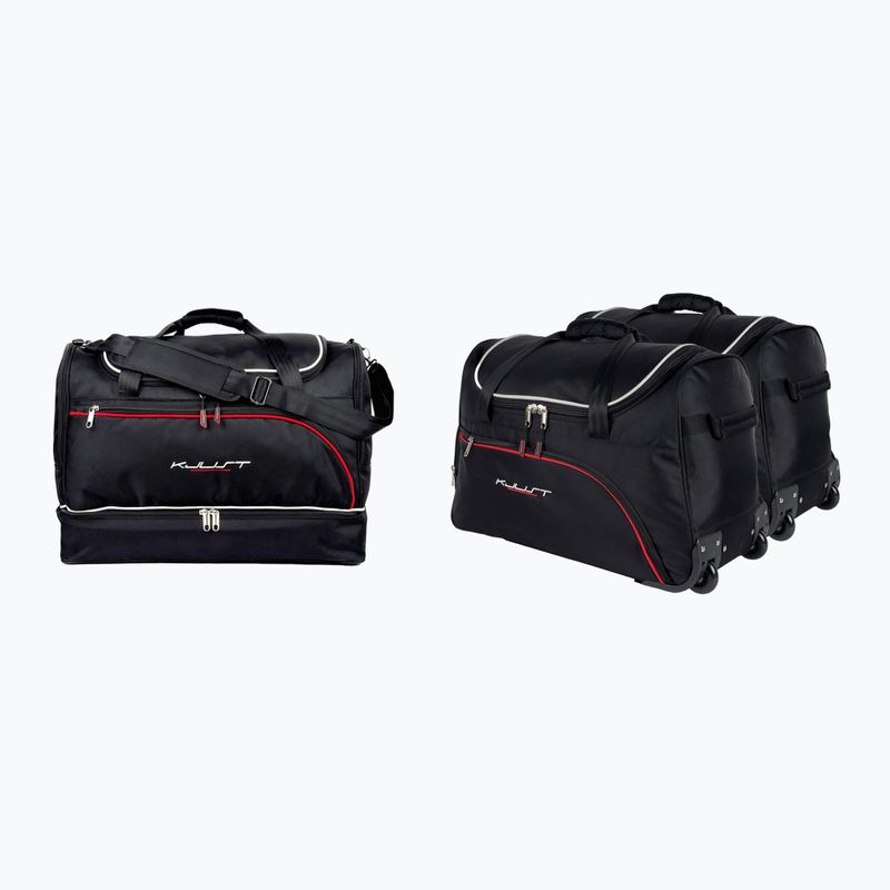 KJUST Kia Venga 2009-2019 Set di borse per il vano bagagli 3 pezzi nero.