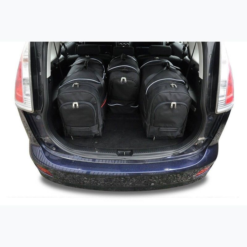 KJUST Mazda 5 Minivan 2005-2010 set di borse per il bagaglio 4 pezzi nero 11