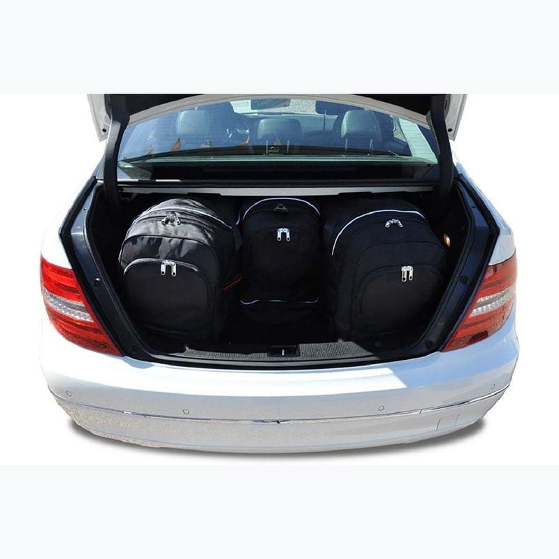 KJUST Mercedes-Benz C Limousine set di borse per il bagaglio 2006-2014 4 pezzi nero 13