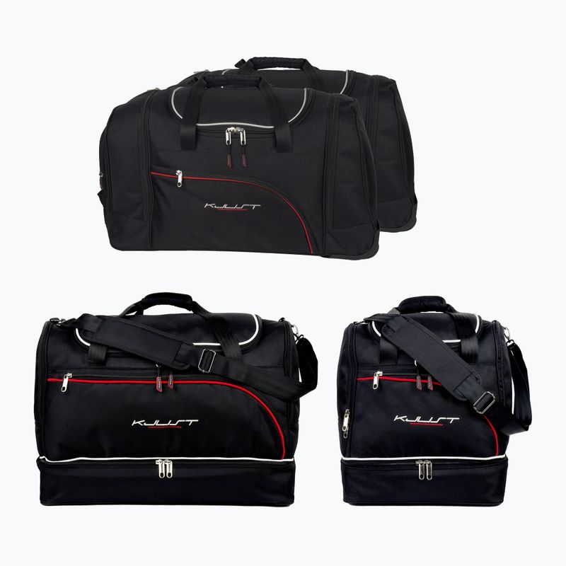 KJUST Nissan Qashqai 2007 - 2013 Set di borse per il vano bagagli 4 pezzi nero.