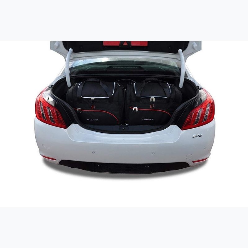 Set di borse portabagagli KJUST Peugeot 508 Limousine 2011-2014 5 pezzi nero. 12