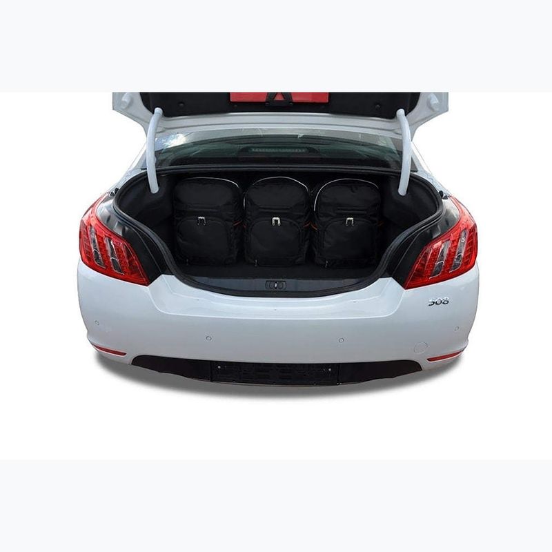 Set di borse portabagagli KJUST Peugeot 508 Limousine 2011-2014 5 pezzi nero. 13