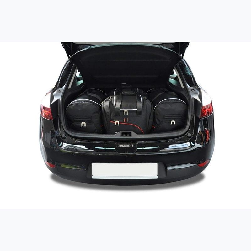 Set di borse per bagagliaio KJUST Renault Megane Hatchback 2008-2015 4 pezzi nero. 13