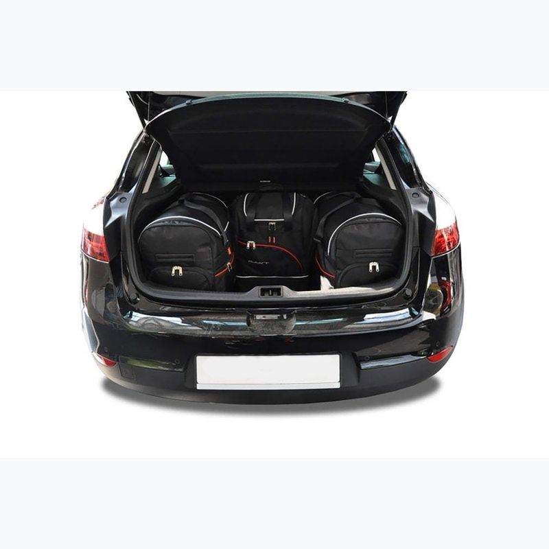Set di borse per bagagliaio KJUST Renault Megane Hatchback 2008-2015 4 pezzi nero. 14