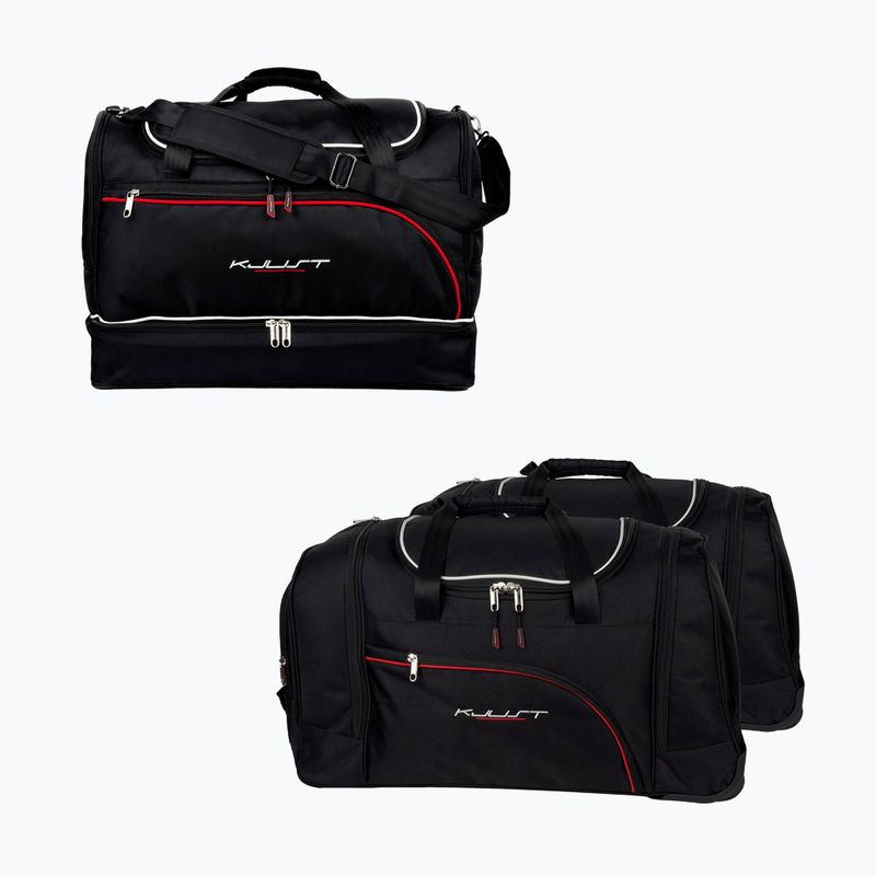Set di borse portabagagli KJUST Seat Altea 2004-2015 3 pezzi nero.
