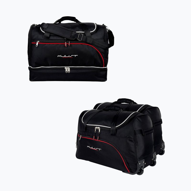 Set di borse da bagagliaio KJUST Seat Ibiza Hatchback 2008-2017 3 pezzi nero.