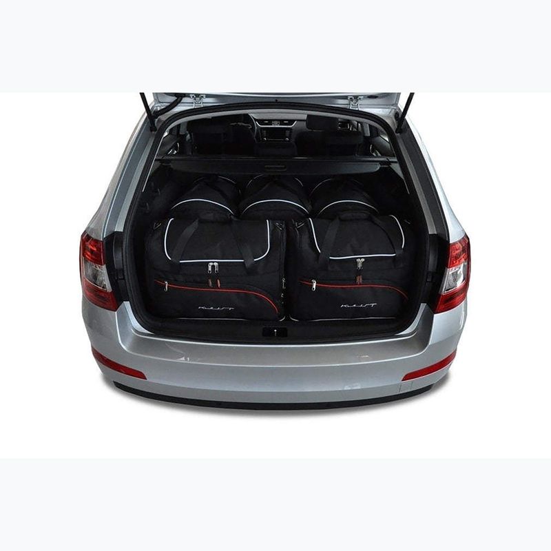 Set di borse portabagagli KJUST Skoda Octavia Kombi 2013-2020 5 pezzi nero. 11