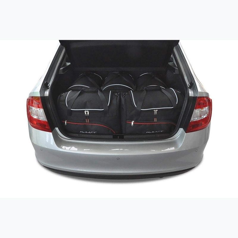 KJUST Skoda Rapid Liftback set di borse per il bagaglio 2012-2019 5 pezzi nero. 12
