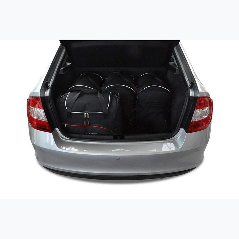 KJUST Skoda Rapid Liftback set di borse per il bagaglio 2012-2019 5 pezzi nero. 13