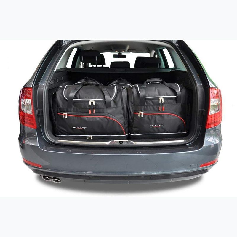 KJUST Skoda Superb Combi 2010-2015 set di borse per il bagaglio 5 pezzi nero. 11